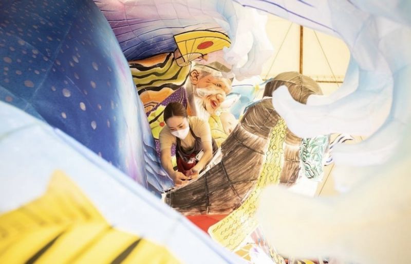 hoàn thiện tác phẩm đèn lồng nebuta hoàn thiện tác phẩm đèn lồng nebuta